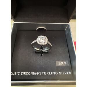 Primrose Cubic Zirconia Sterling Silver Size 9 Engagement Ring